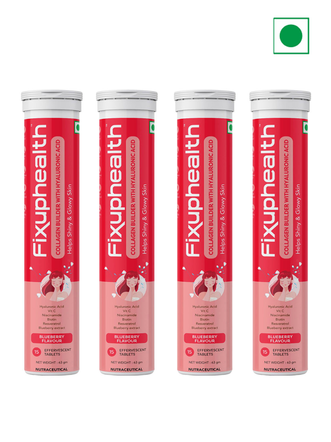 Fixuphealth Set Of 4 Collagen Builder Hyaluronic Acid Vit-C Tablets-15 Tab Each, Pink
Fixuphealth Set Of 4 Collagen Builder Hyaluronic Acid Vit-C Tablets-15 Tab Each, Pink