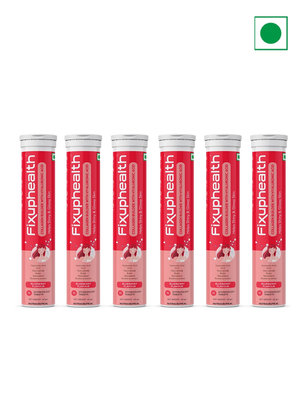 Fixuphealth Set Of 6 Collagen Builder Hyaluronic Acid Vit-C Tablets-15 Tab Each, Pink
Fixuphealth Set Of 6 Collagen Builder Hyaluronic Acid Vit-C Tablets-15 Tab Each, Pink