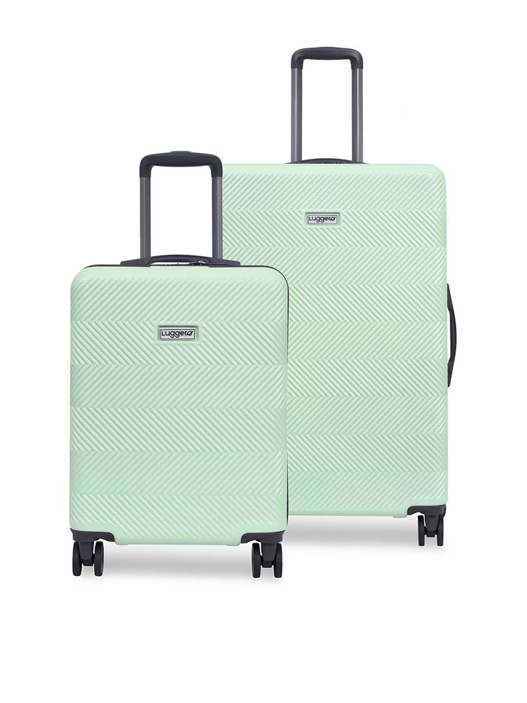 Luggero ASTRO Unisex Set Of 2 Textured Hard-Sided 360-Degree Rotation Trolley Bags, Green
Luggero ASTRO Unisex Set Of 2 Textured Hard-Sided 360-Degree Rotation Trolley Bags, Green