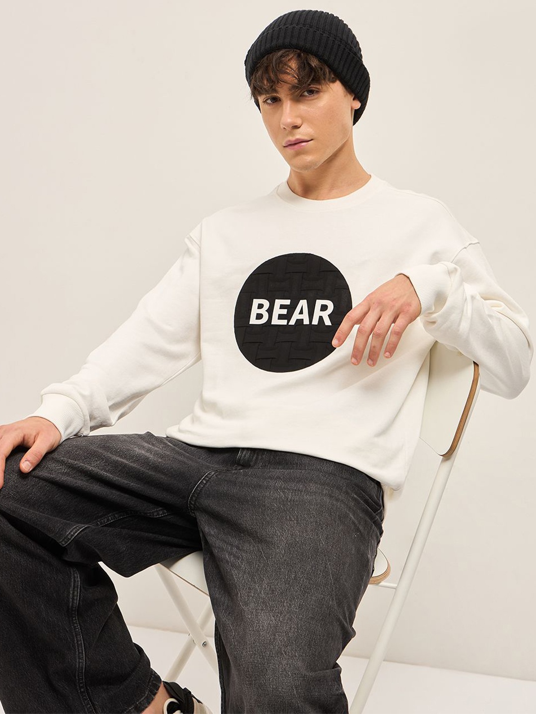 THE BEAR HOUSE Men Typography Printed Round Neck Cotton Pullover Sweatshirt, White
THE BEAR HOUSE Men Typography Printed Round Neck Cotton Pullover Sweatshirt, White