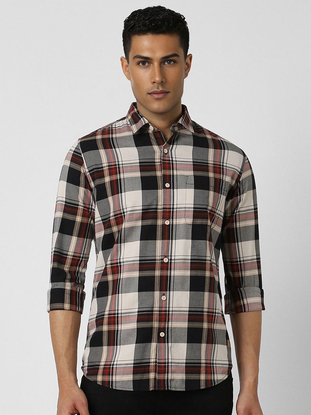 VAN HEUSEN DENIM LABS Men Spread Collar Checked Cotton Slim Fit Casual Shirt, Brown
VAN HEUSEN DENIM LABS Men Spread Collar Checked Cotton Slim Fit Casual Shirt, Brown