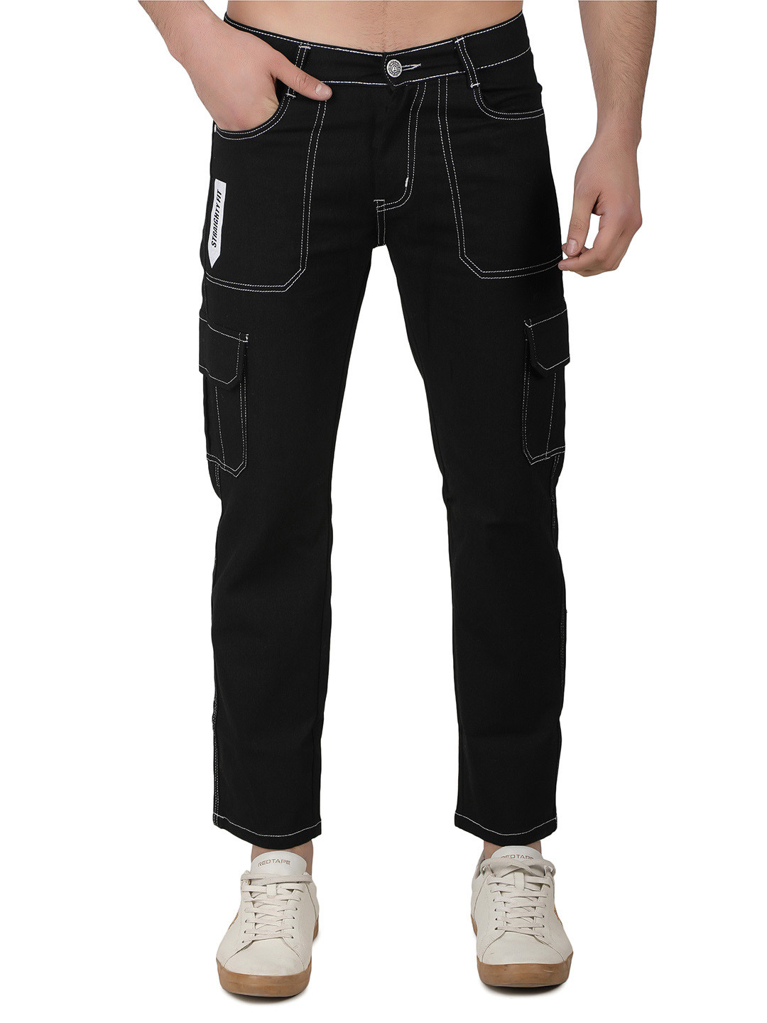 FUDE PRIDE Men Comfort Cotton Regular Fit Stretchable Jeans, Black
FUDE PRIDE Men Comfort Cotton Regular Fit Stretchable Jeans, Black