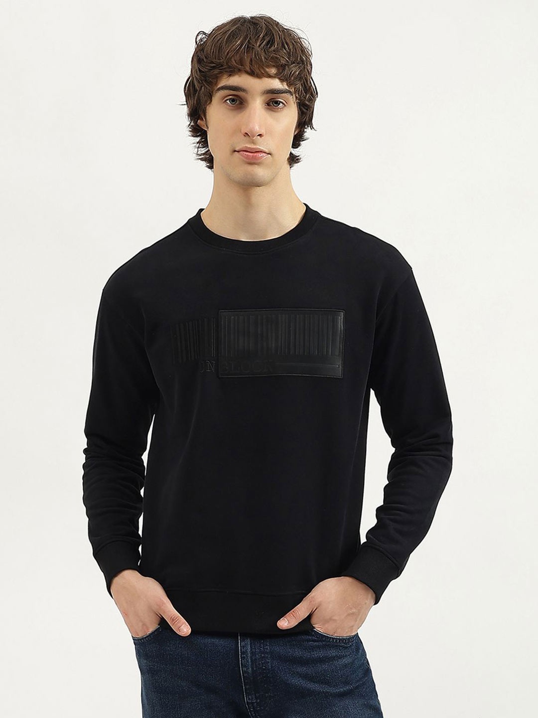 United Colors of Benetton Men Typography Printed Round Neck Cotton Pullover Sweatshirt, Black
United Colors of Benetton Men Typography Printed Round Neck Cotton Pullover Sweatshirt, Black