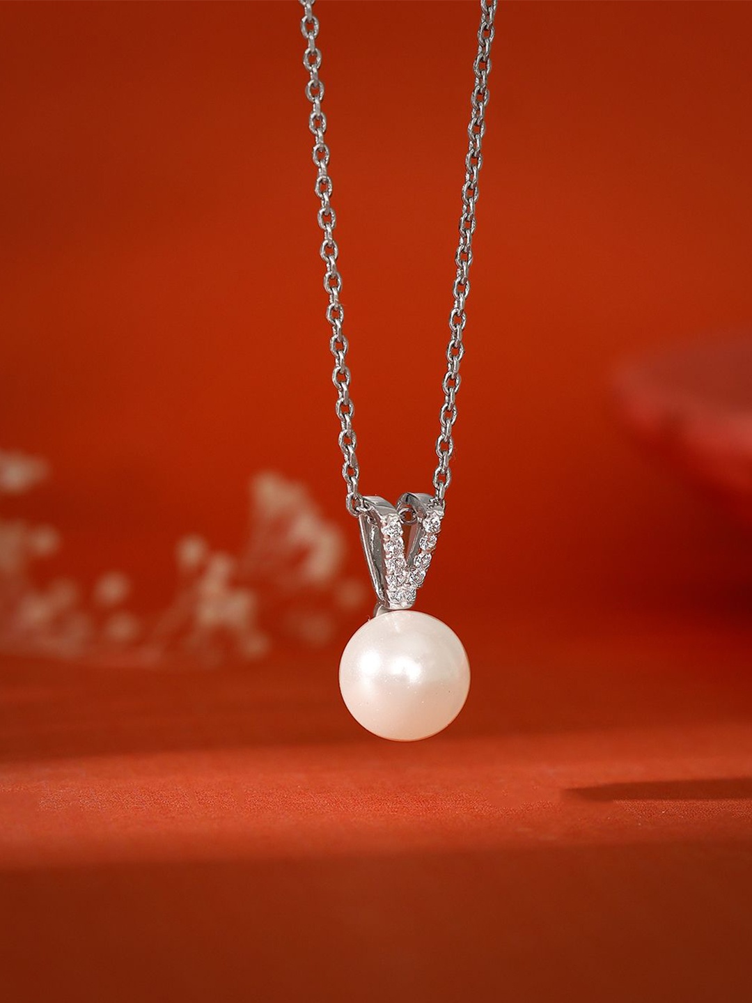 GIVA 925 Sterling Silver Rhodium-Plated Pearl Beaded Contemporary Pendant with Chain
GIVA 925 Sterling Silver Rhodium-Plated Pearl Beaded Contemporary Pendant with Chain
