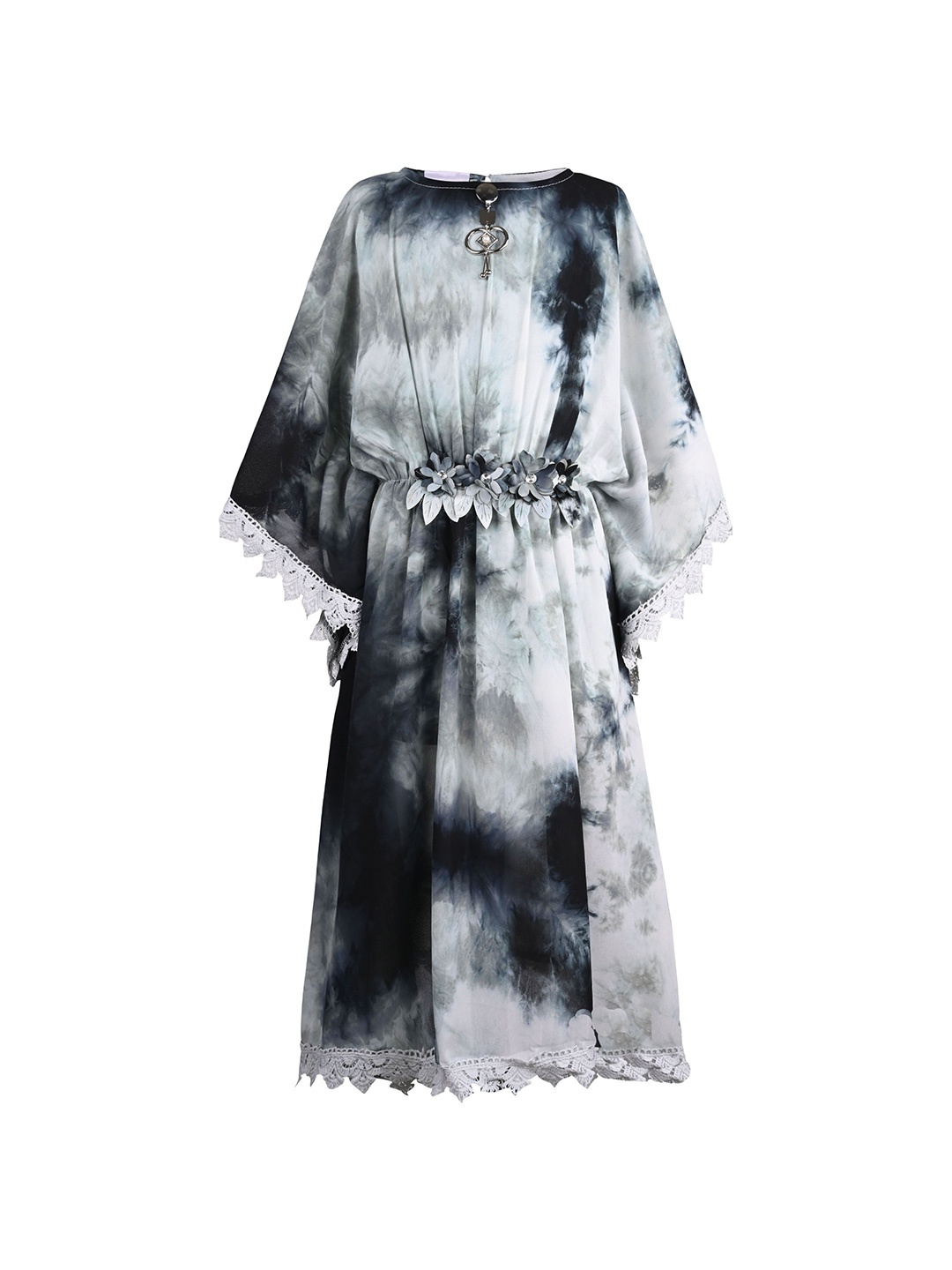 Wish Karo girls Boat Neck Kimono Sleeves Abstract Printed Lace Inserts Kaftan Dress, Blue
Wish Karo girls Boat Neck Kimono Sleeves Abstract Printed Lace Inserts Kaftan Dress, Blue