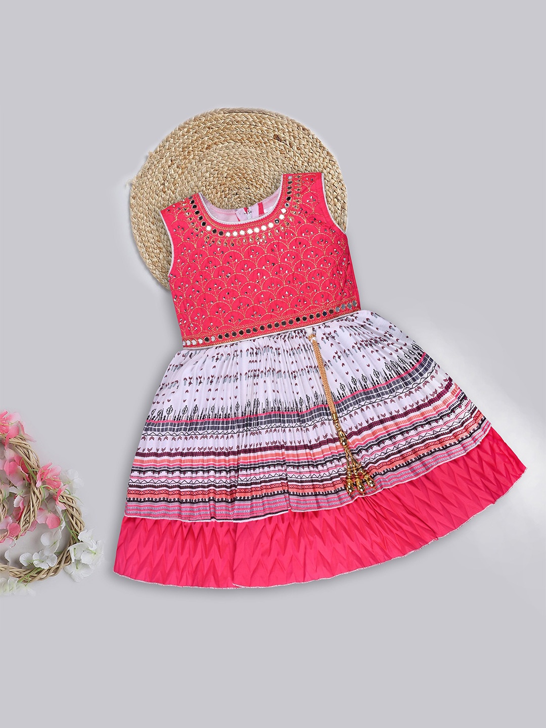Wish Karo Girls Ethnic Motifs Printed Embroidered Georgette Fit & Flare Dress, Pink
Wish Karo Girls Ethnic Motifs Printed Embroidered Georgette Fit & Flare Dress, Pink