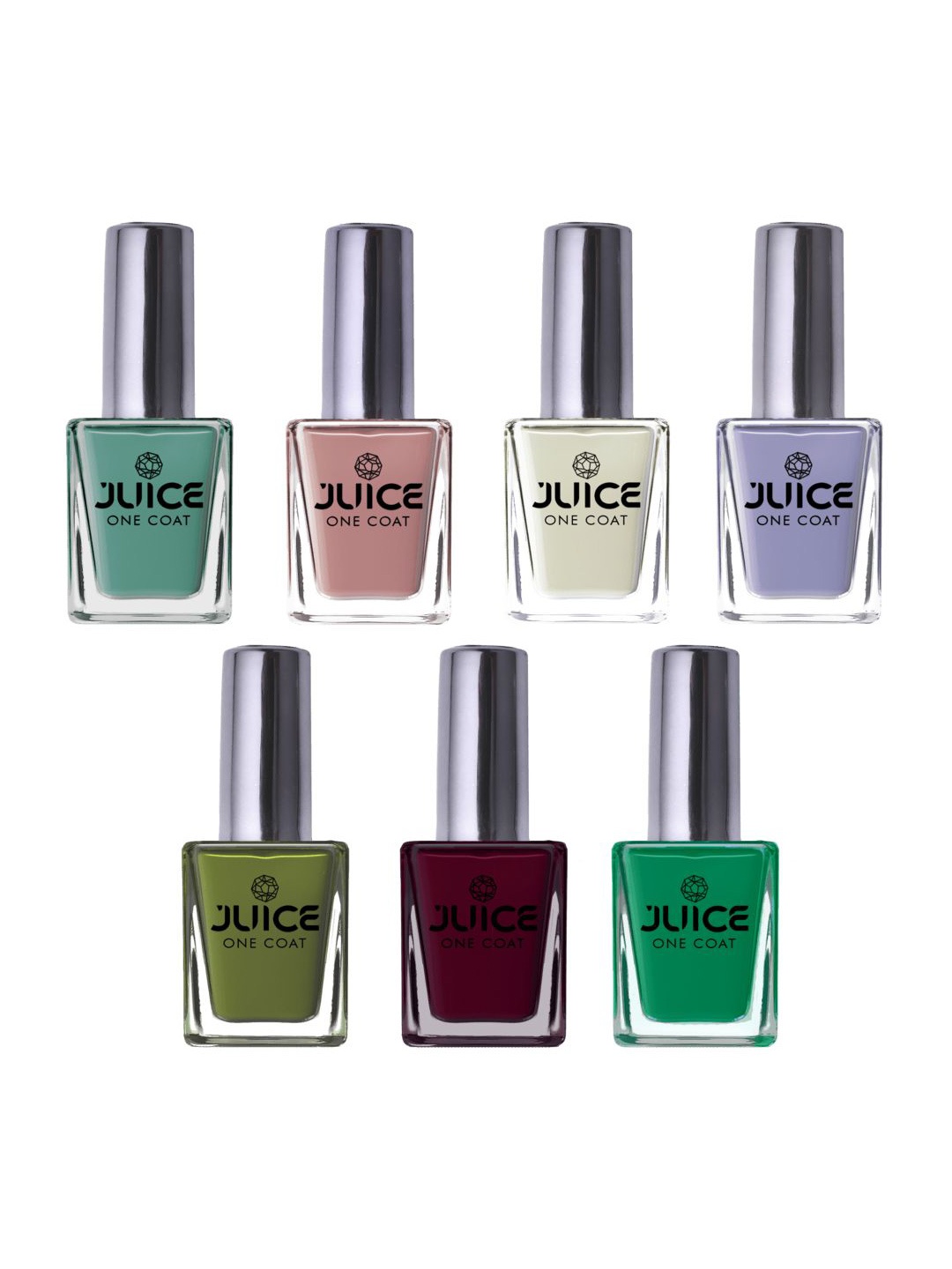 JUICE Set Of 7 One Coat Long-Wearing & Quick Dry Glossy Nail Polish - 11ml Each, Multi
JUICE Set Of 7 One Coat Long-Wearing & Quick Dry Glossy Nail Polish - 11ml Each, Multi