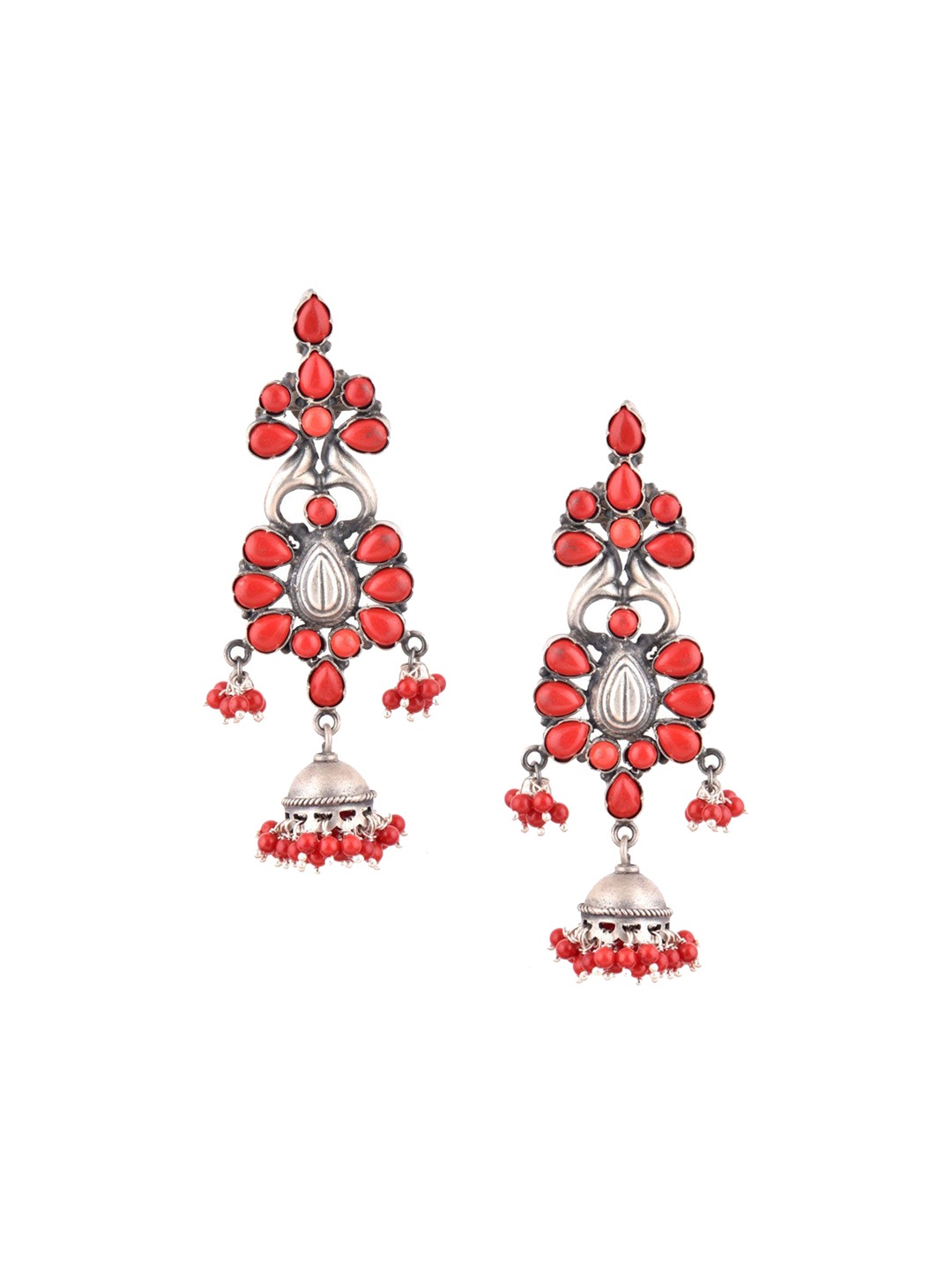 Indianshelf 92.5 Sterling Silver Contemporary Artificial Beaded Jhumkas Earrings
Indianshelf 92.5 Sterling Silver Contemporary Artificial Beaded Jhumkas Earrings