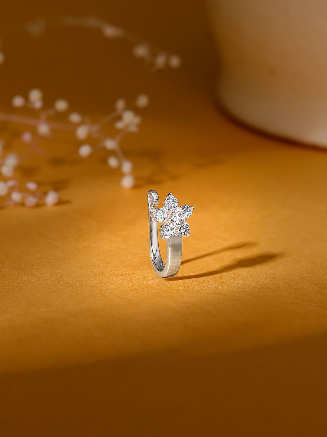 GIVA Rhodium Plated 925 Silver Artificial Stones Ring Nosepin 
GIVA Rhodium Plated 925 Silver Artificial Stones Ring Nosepin