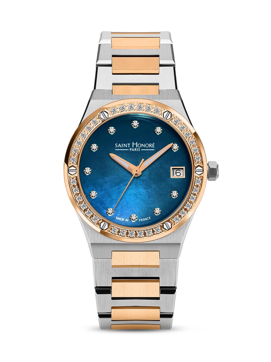 SAINT HONORE PARIS Women Haussmann Lady Quartz Blue Round Watch- NH752126-16YDDR, Gold
SAINT HONORE PARIS Women Haussmann Lady Quartz Blue Round Watch- NH752126-16YDDR, Gold