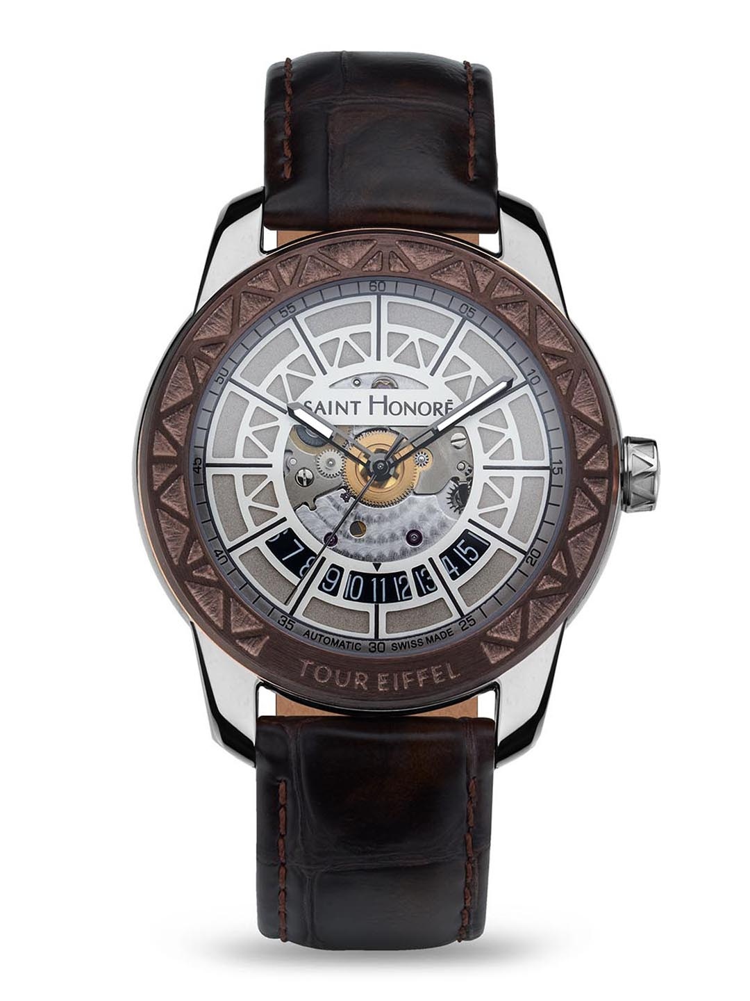 SAINT HONORE PARIS Men Tour Eiffel Automatic White Round watch - H-SH-TE880040-17GAEF, Brown
SAINT HONORE PARIS Men Tour Eiffel Automatic White Round watch - H-SH-TE880040-17GAEF, Brown