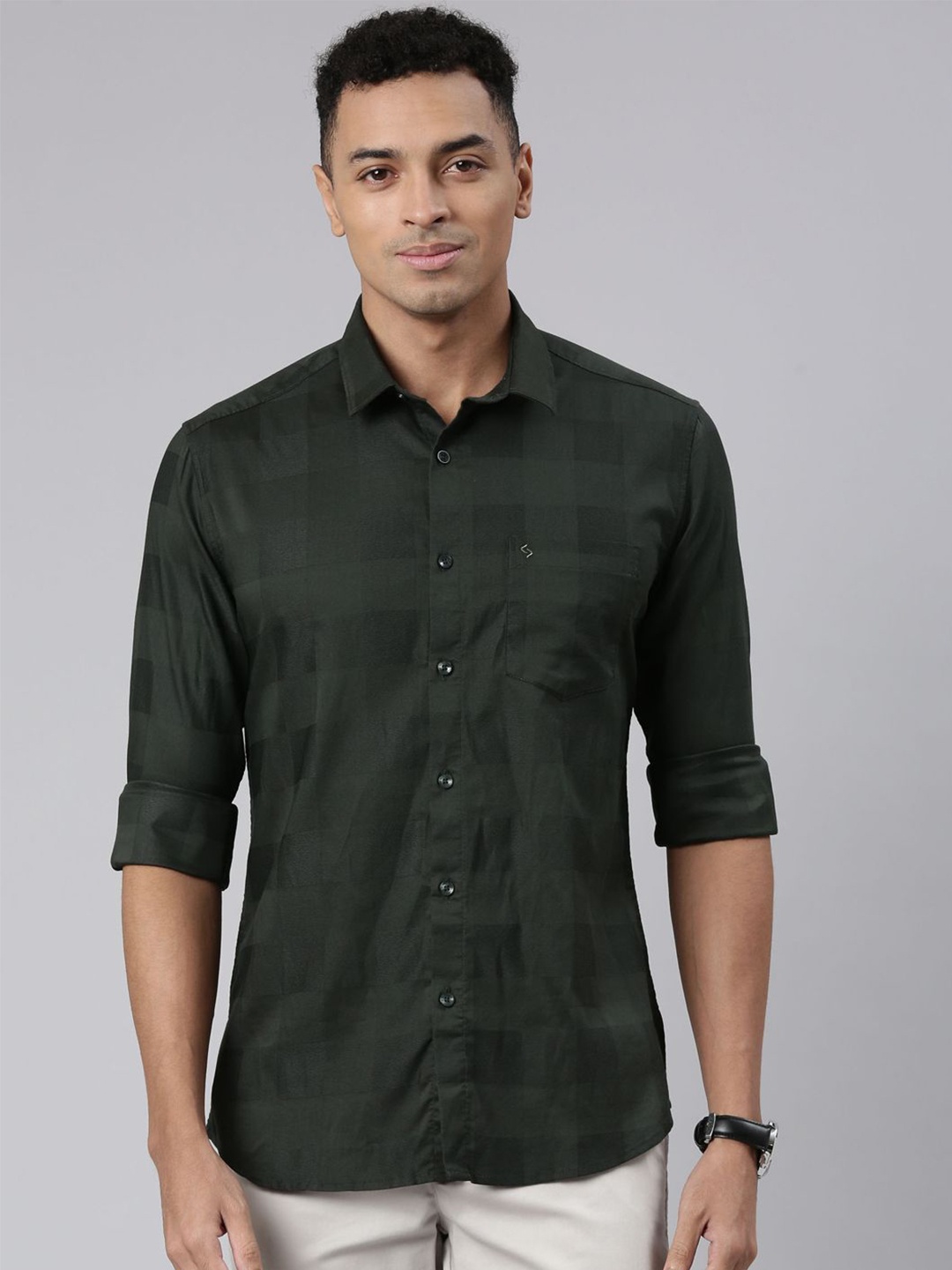 Classic Polo Men India Slim Spread Collar Buffalo Checked Cotton Casual Shirt, Olive
Classic Polo Men India Slim Spread Collar Buffalo Checked Cotton Casual Shirt, Olive