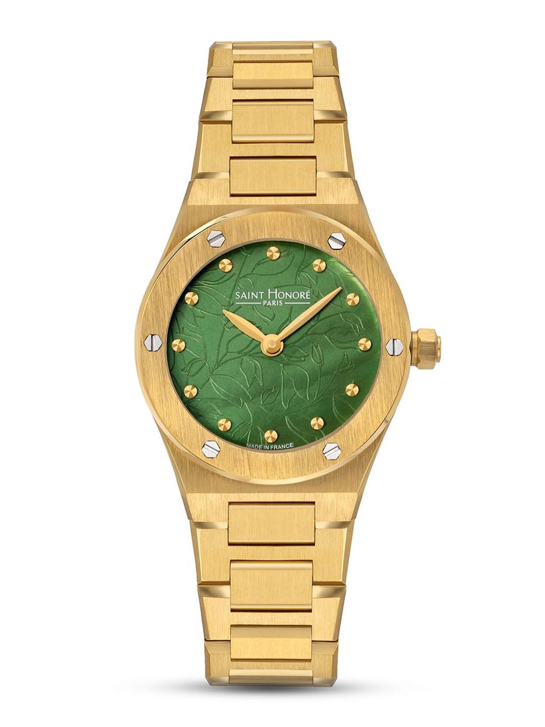 SAINT HONORE PARIS Women Haussmann Lady Quartz Green Round Watch- NH721125-3YVIT, Gold
SAINT HONORE PARIS Women Haussmann Lady Quartz Green Round Watch- NH721125-3YVIT, Gold