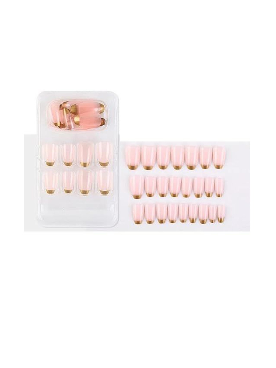 Coslifestore 24 Pcs Press On Ready to Use Acrylic Gel Nails - Nude Pink Gold French 76
Coslifestore 24 Pcs Press On Ready to Use Acrylic Gel Nails - Nude Pink Gold French 76