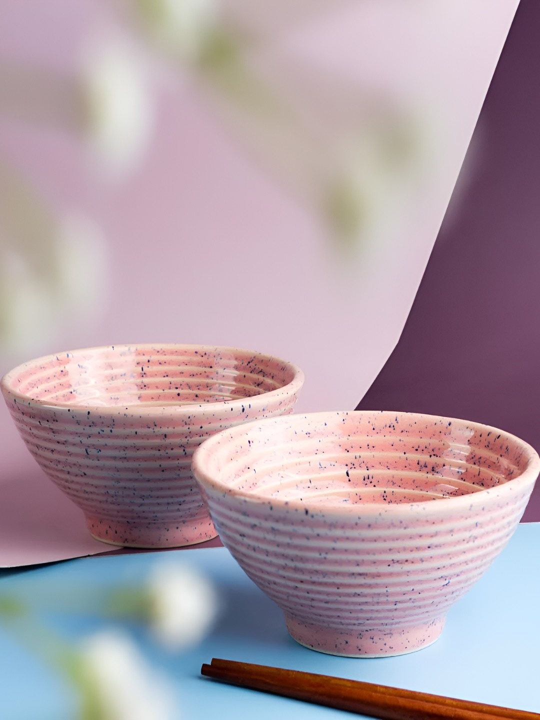 AMALAFIEE CERAMICS Pink 4 Pieces Textured Ceramic Microwave Safe Glossy Serving Bowls
AMALAFIEE CERAMICS Pink 4 Pieces Textured Ceramic Microwave Safe Glossy Serving Bowls