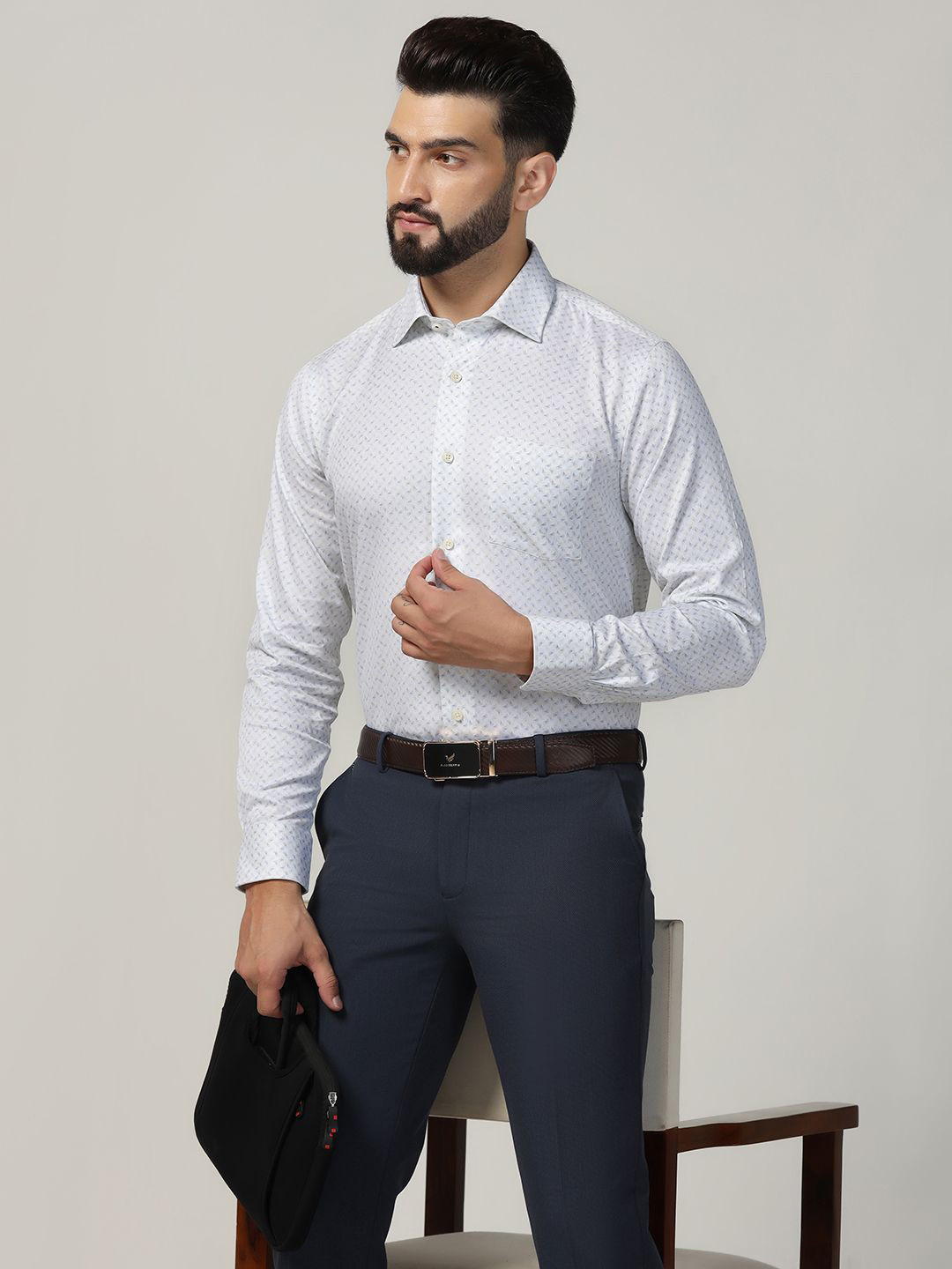 Blackberrys Men India Spread Collar Micro Ditsy Printed Cotton Slim Fit Casual Shirt, White
Blackberrys Men India Spread Collar Micro Ditsy Printed Cotton Slim Fit Casual Shirt, White