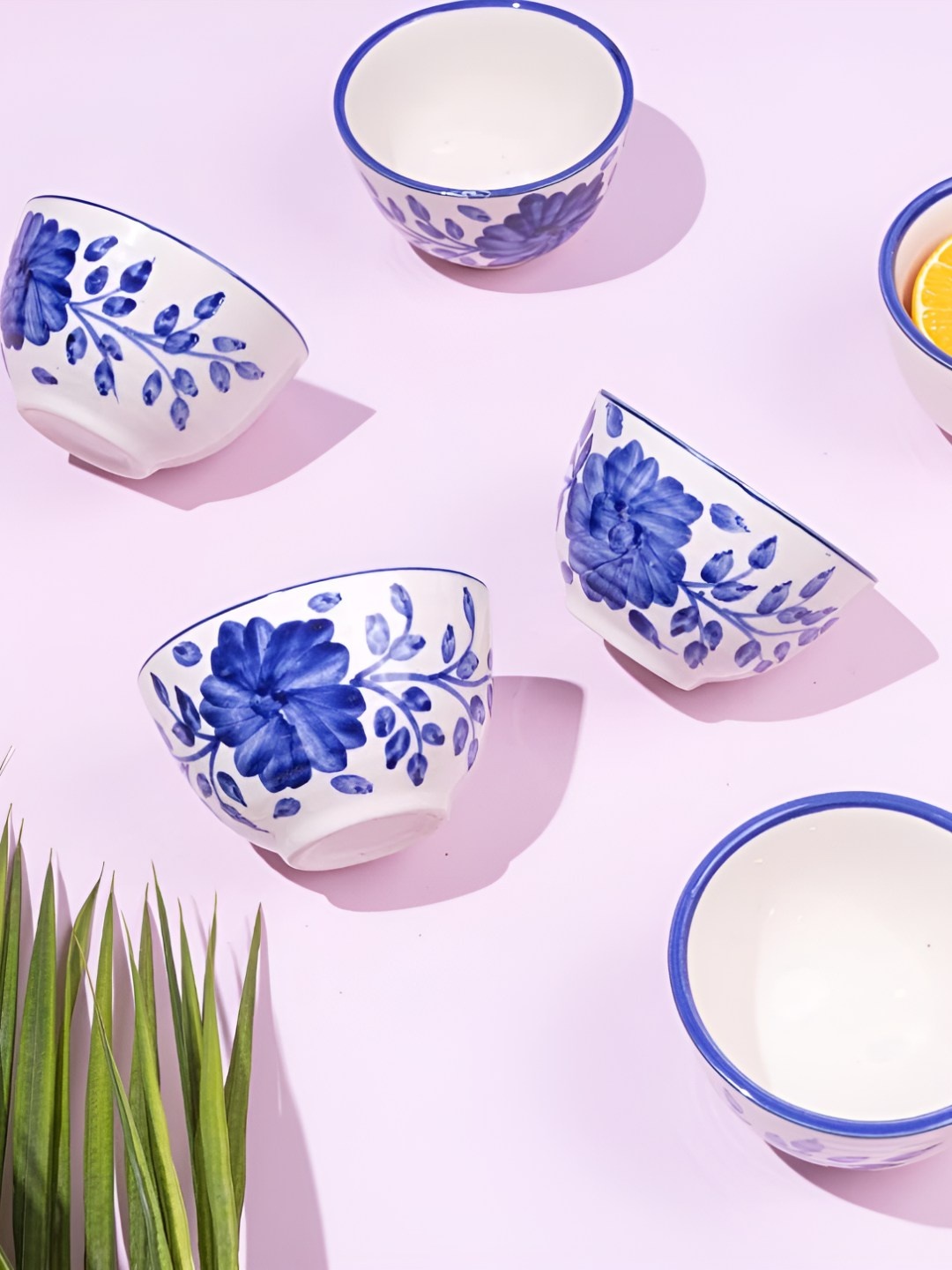 AMALAFIEE CERAMICS Blue & White 6 Pieces Printed Ceramic Microwave Safe Serving Bowls
AMALAFIEE CERAMICS Blue & White 6 Pieces Printed Ceramic Microwave Safe Serving Bowls