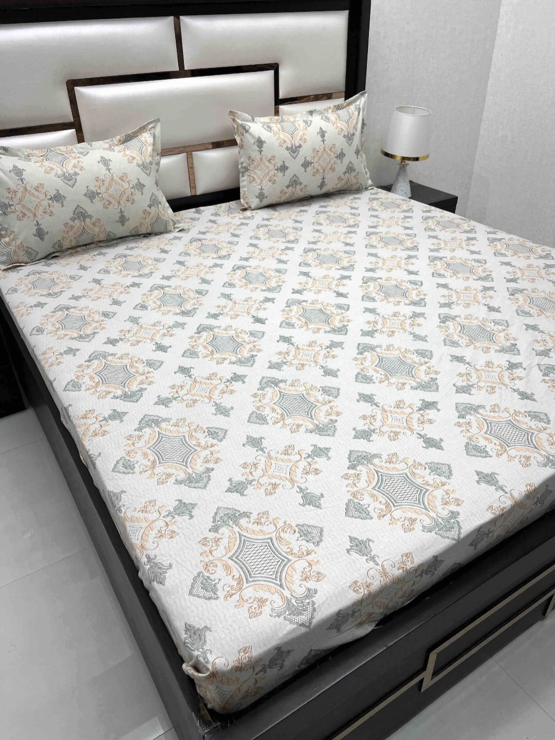 Pure Decor Grey Ethnic Motifs Printed Pure Cotton 400 TC King Bedsheet & 2 Pillow Covers
Pure Decor Grey Ethnic Motifs Printed Pure Cotton 400 TC King Bedsheet & 2 Pillow Covers