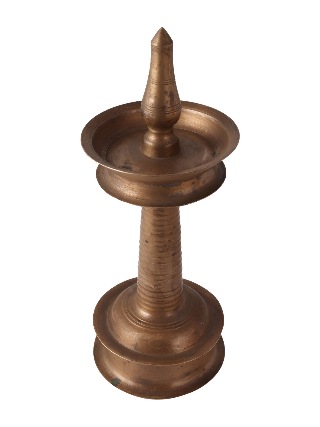 Indianshelf Gold Toned Textured Brass Pooja Diya 
Indianshelf Gold Toned Textured Brass Pooja Diya