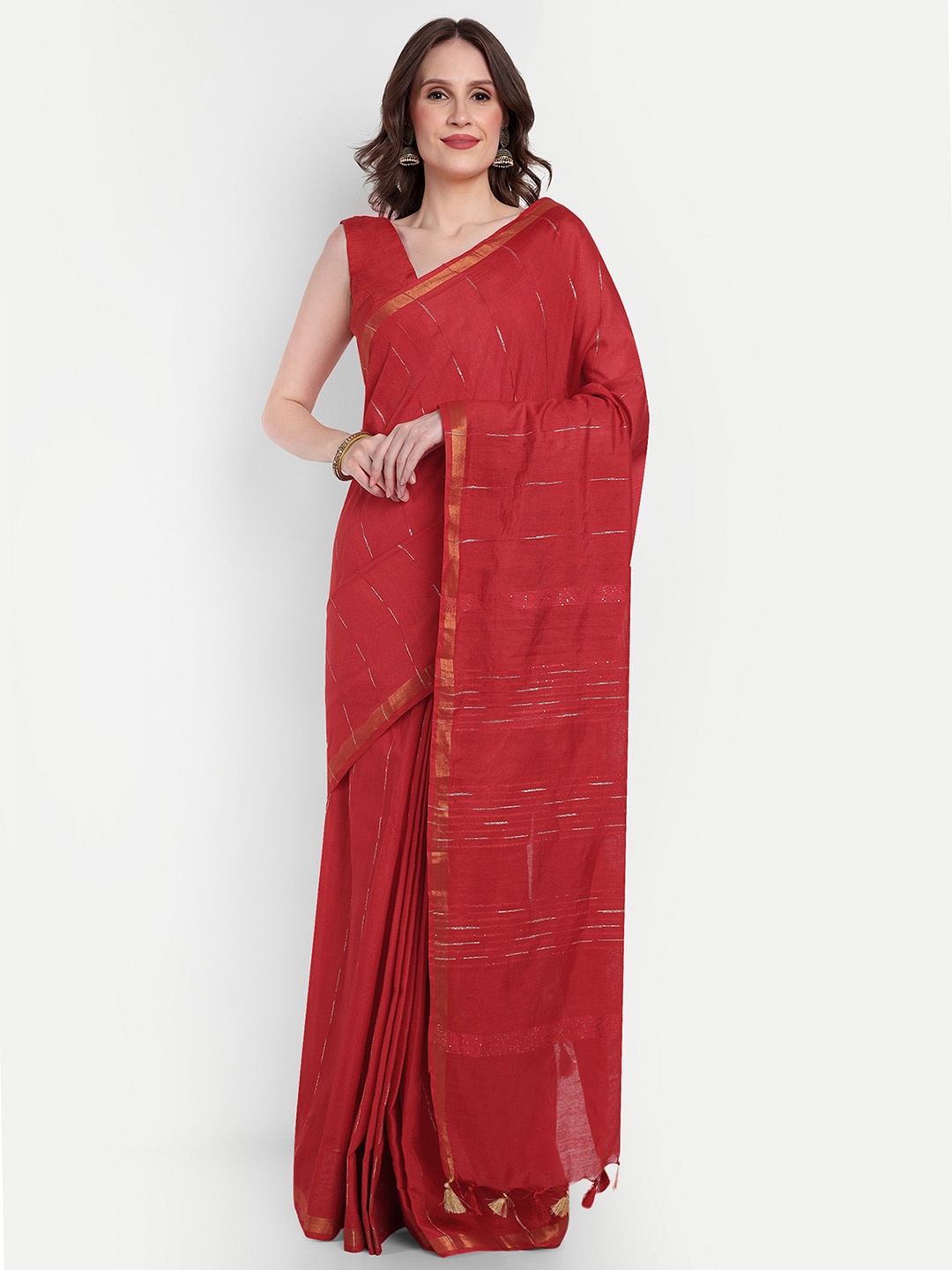 Aseem by AseemShakti Woven Design Zari Silk Cotton Ready to Wear Bhagalpuri Saree, Red
Aseem by AseemShakti Woven Design Zari Silk Cotton Ready to Wear Bhagalpuri Saree, Red