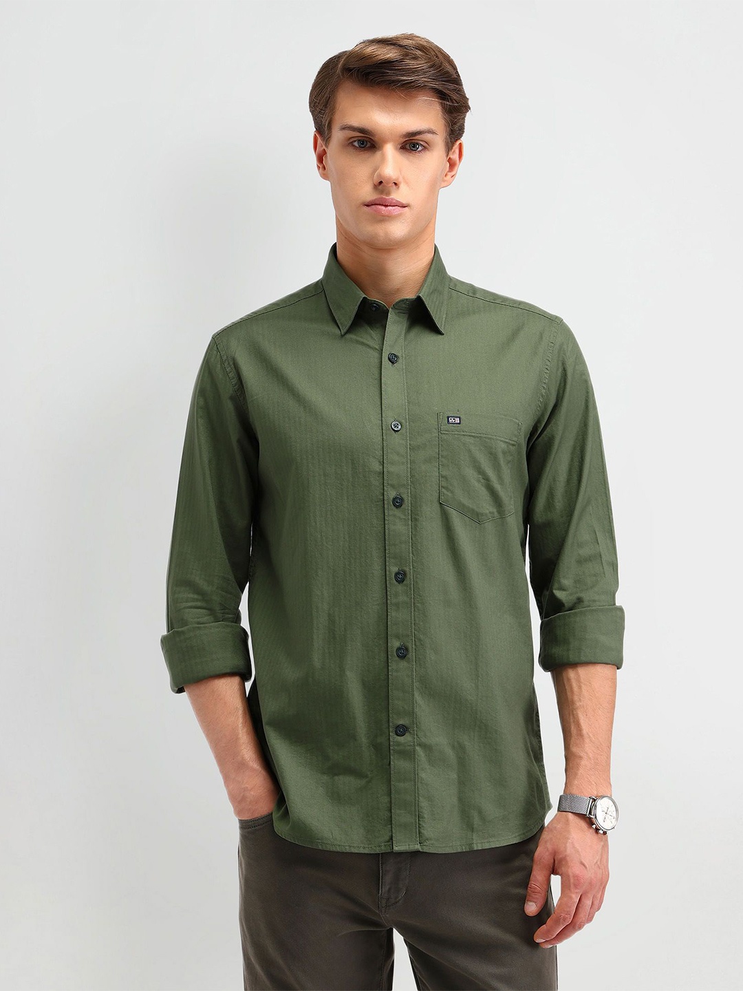 Arrow Sport Men Modern Spread Collar Solid Cotton Slim Fit Casual Shirt, Olive
Arrow Sport Men Modern Spread Collar Solid Cotton Slim Fit Casual Shirt, Olive