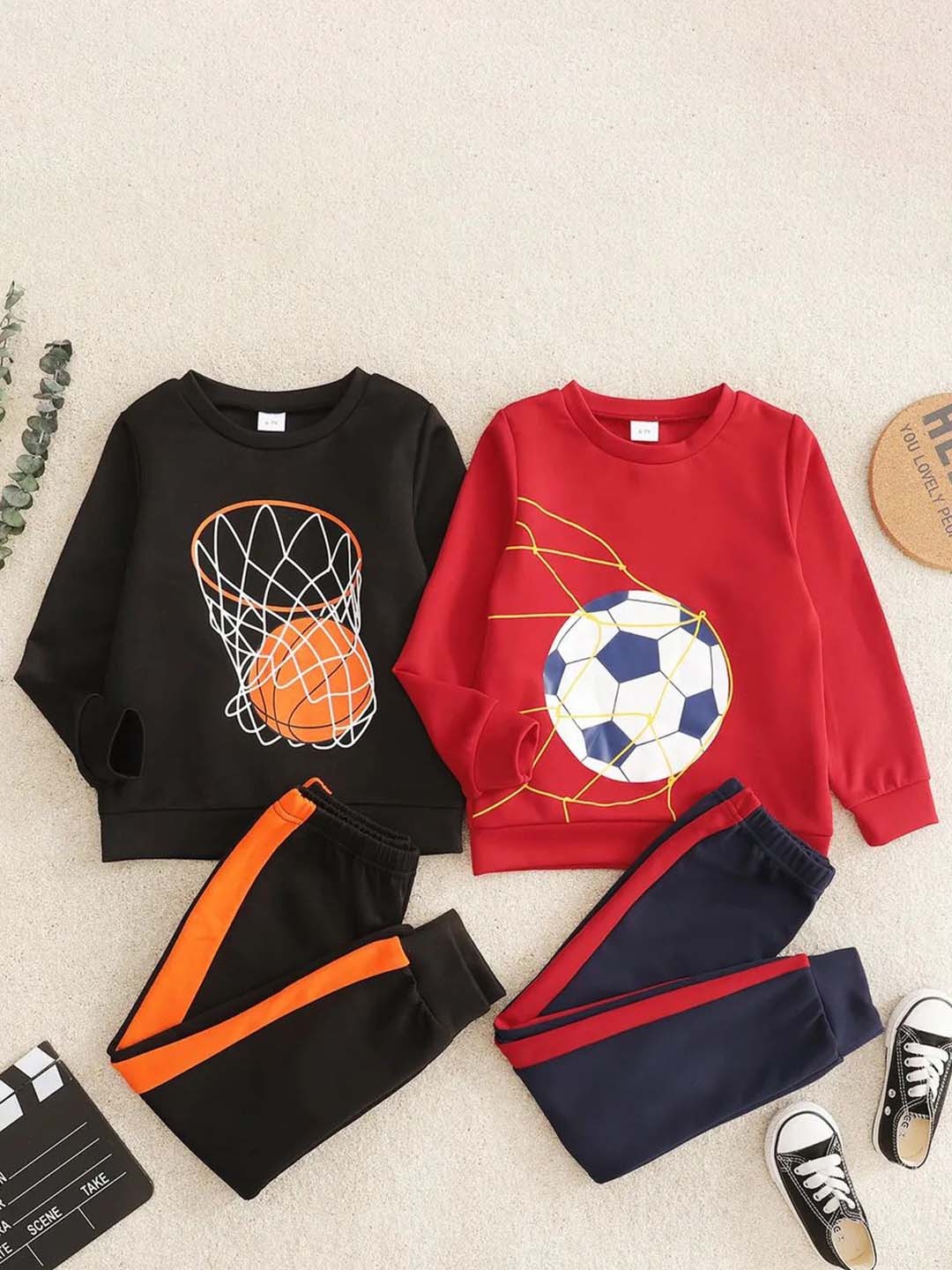 Googo Gaaga Boys Pack Of 2 Printed Round Neck Purre Cotton Sweatshirt With Joggers, Black
Googo Gaaga Boys Pack Of 2 Printed Round Neck Purre Cotton Sweatshirt With Joggers, Black