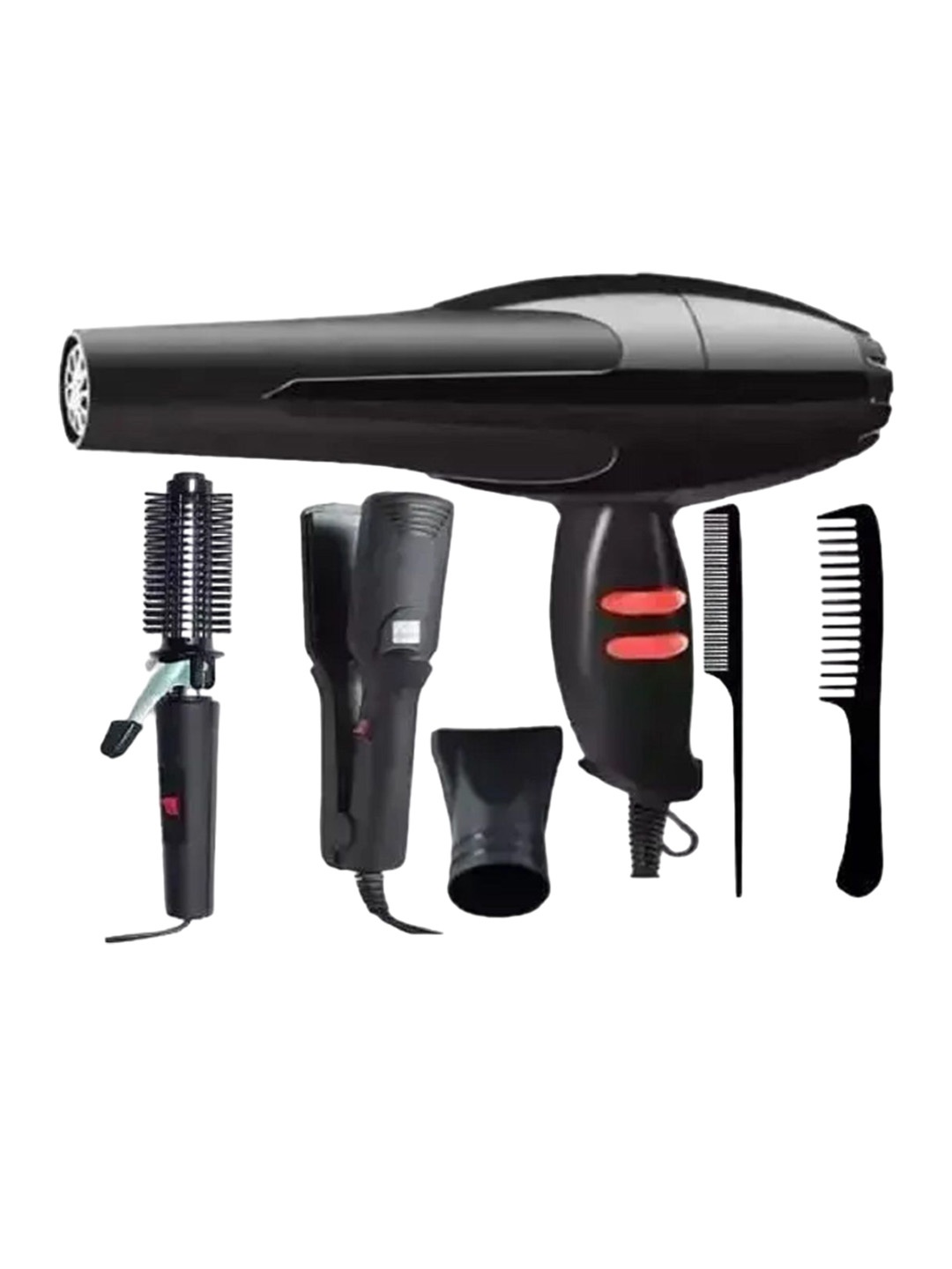 CK INDIA 1500 Watts Hair Dryer 522 Straightener & 471B Curler & 2 Tail Comb Combo, Black
CK INDIA 1500 Watts Hair Dryer 522 Straightener & 471B Curler & 2 Tail Comb Combo, Black