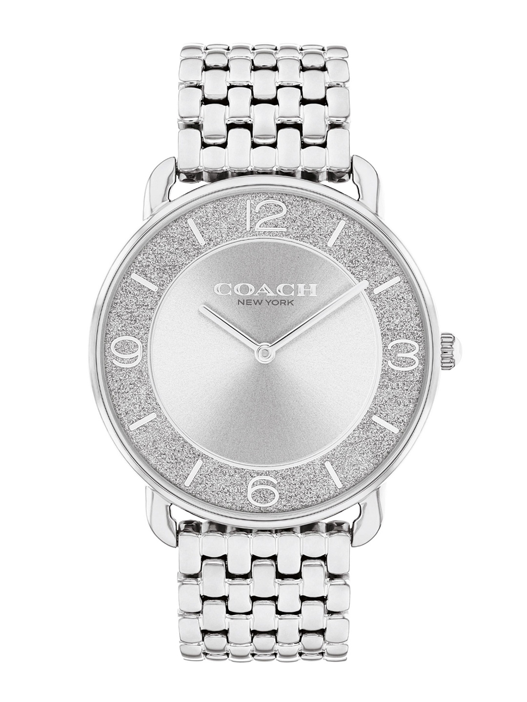 Coach Women Elliot Embellished Dial & Bracelet Style Straps Analogue Watch 14504373, Silver
Coach Women Elliot Embellished Dial & Bracelet Style Straps Analogue Watch 14504373, Silver