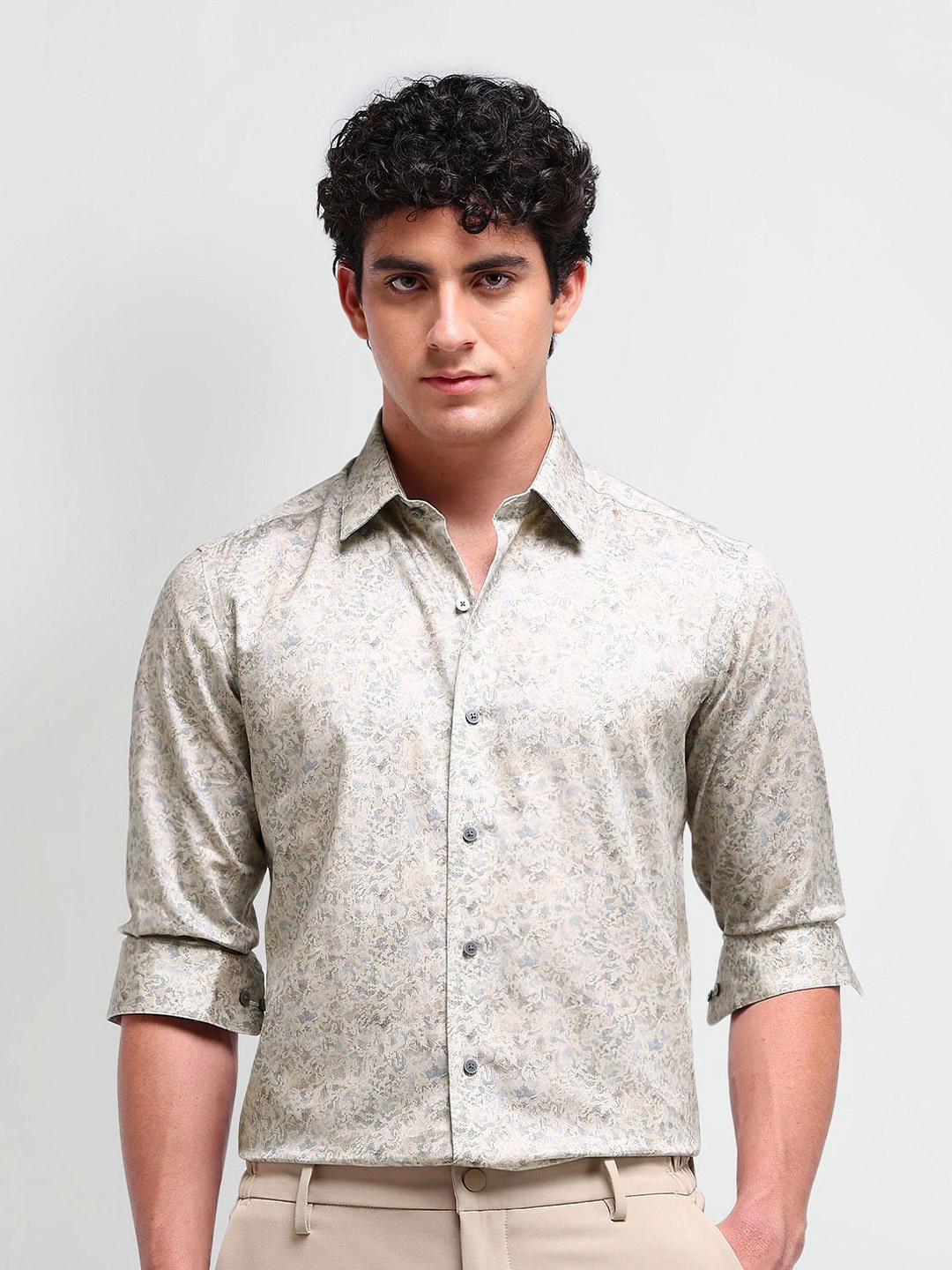 Arrow New York Men Comfort Spread Collar Abstract Printed Cotton Slim Fit Formal Shirt, Brown
Arrow New York Men Comfort Spread Collar Abstract Printed Cotton Slim Fit Formal Shirt, Brown