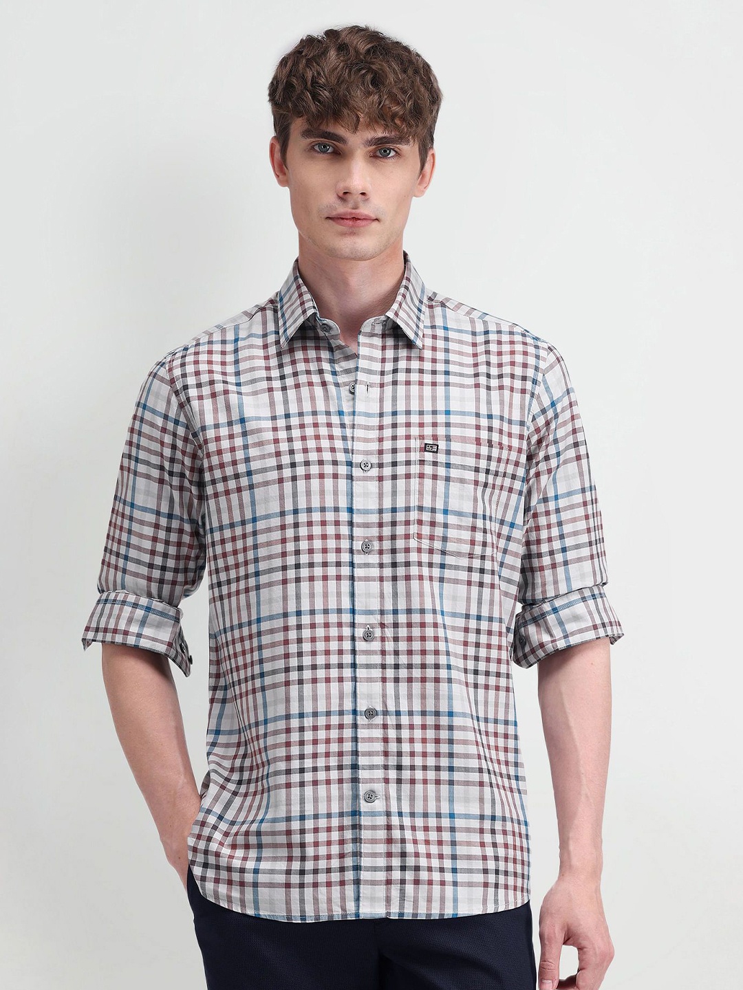 Arrow Sport Men Comfort Spread Collar Tartan Checked Cotton Slim Fit Casual Shirt, Grey
Arrow Sport Men Comfort Spread Collar Tartan Checked Cotton Slim Fit Casual Shirt, Grey