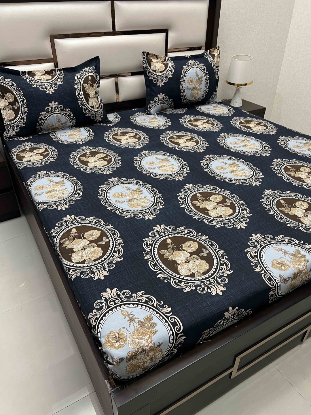 Pure Decor Amulya Blue & Navy Blue Printed 260 TC Queen Bedsheet With 2 Pillow Covers
Pure Decor Amulya Blue & Navy Blue Printed 260 TC Queen Bedsheet With 2 Pillow Covers
