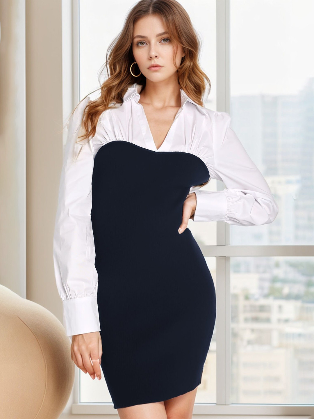 ZYNG Women Solid A-Line Mini Dress, Navy blue
ZYNG Women Solid A-Line Mini Dress, Navy blue