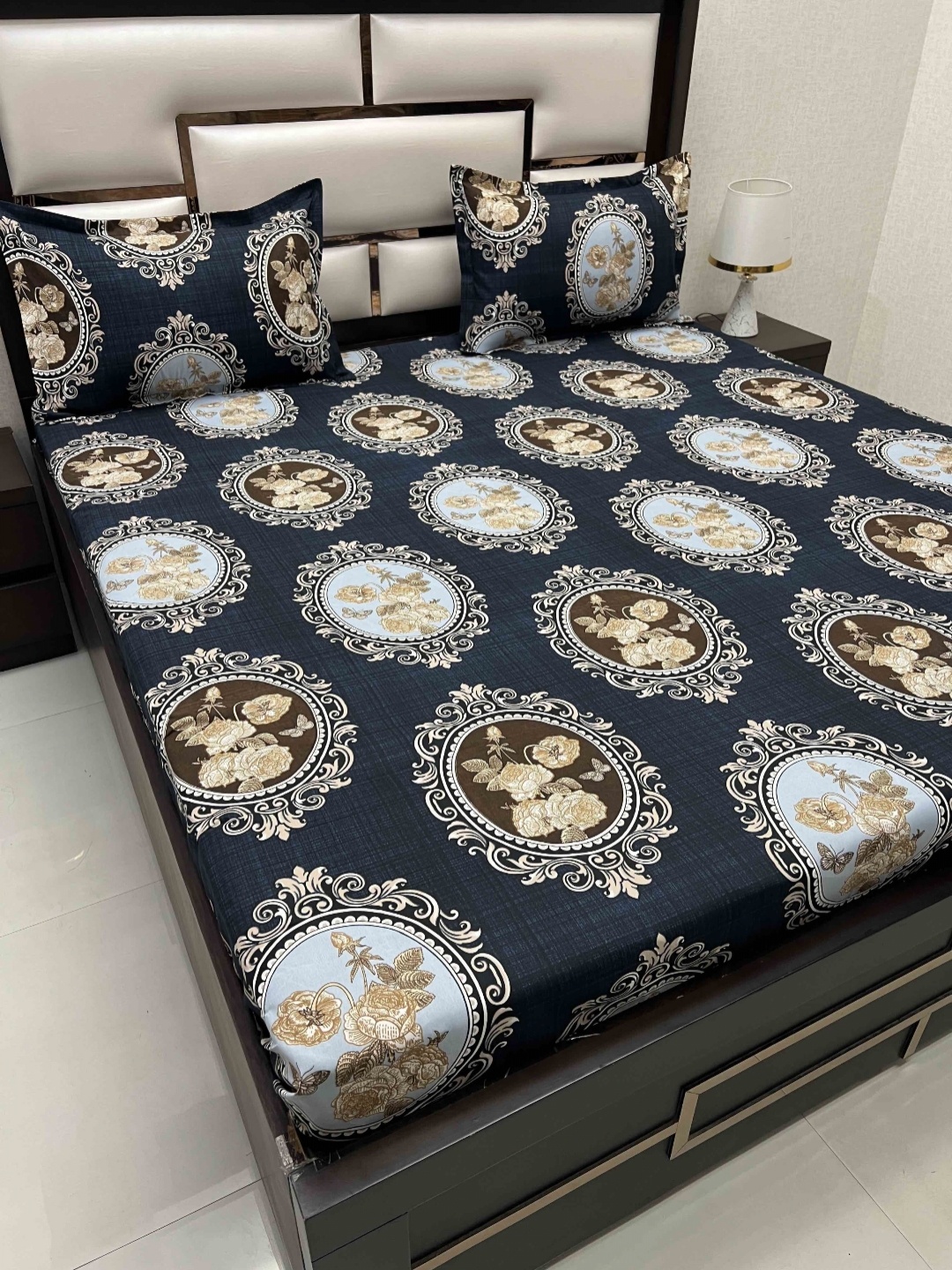 Pure Decor Blue & Navy Blue Ethnic Motifs Cotton 230TC Queen Bedsheet with 2 Pillow Covers
Pure Decor Blue & Navy Blue Ethnic Motifs Cotton 230TC Queen Bedsheet with 2 Pillow Covers