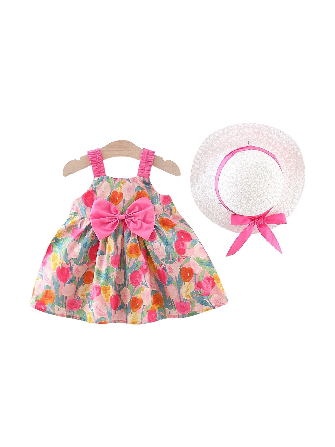 StyleCast x Revolte Girls Floral Printed Fit and Flare Mini Dress With a Hat, Pink
StyleCast x Revolte Girls Floral Printed Fit and Flare Mini Dress With a Hat, Pink