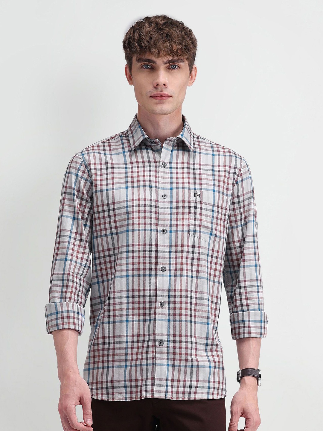 Arrow Sport Men Classic Spread Collar Tartan Checked Cotton Casual Shirt, Grey
Arrow Sport Men Classic Spread Collar Tartan Checked Cotton Casual Shirt, Grey