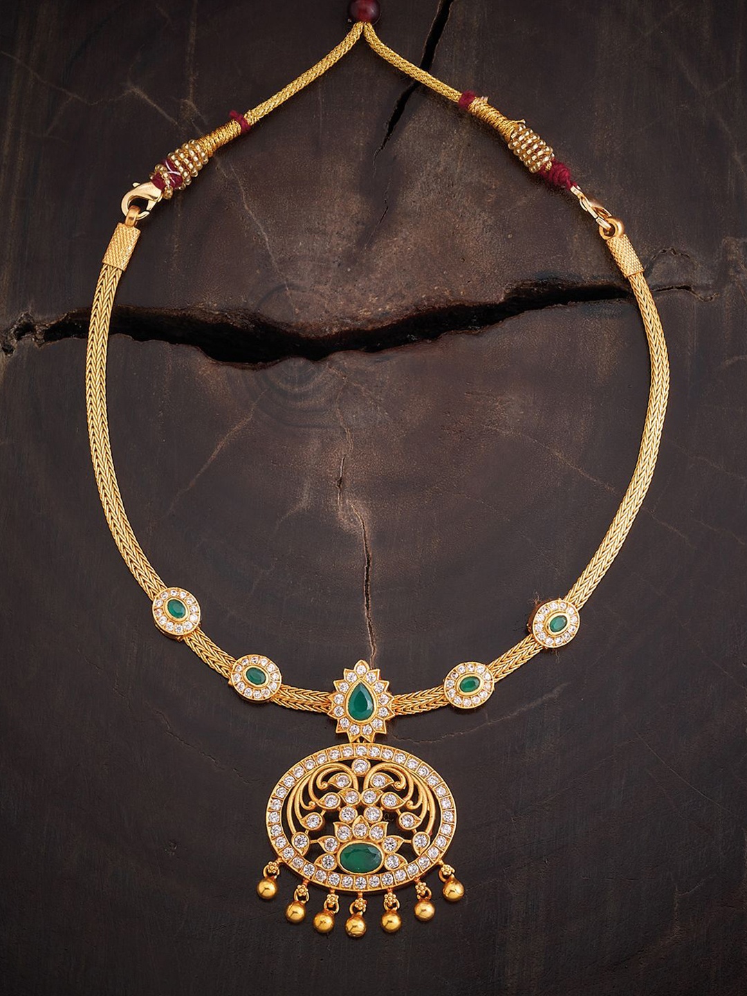 Kushal's Fashion Jewellery 92.5 Pure Silver Gold-Plated Stones Studded Temple Necklace
Kushal's Fashion Jewellery 92.5 Pure Silver Gold-Plated Stones Studded Temple Necklace