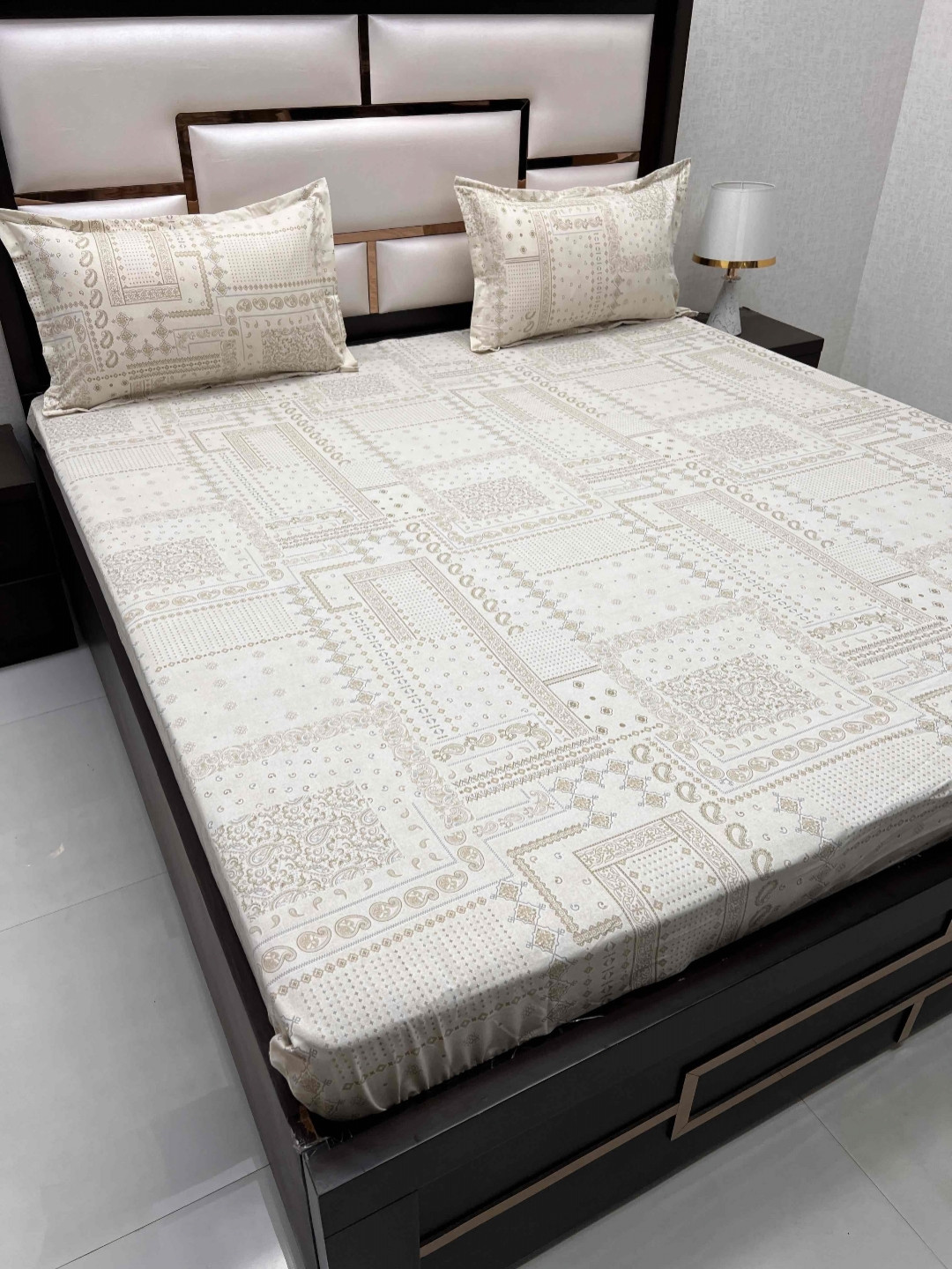 Pure Decor Cream Colored Ethnic Motifs Pure Cotton 330 TC King Bedsheet & 2 Pillow Covers
Pure Decor Cream Colored Ethnic Motifs Pure Cotton 330 TC King Bedsheet & 2 Pillow Covers