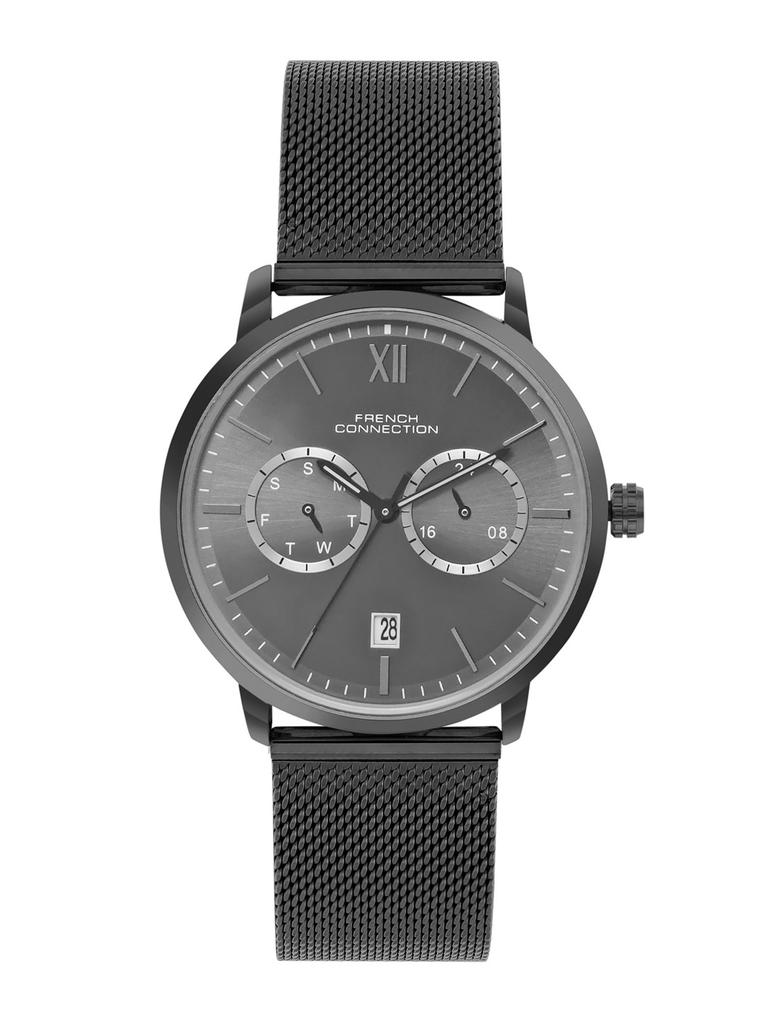 French Connection Men Dial & Stainless Steel Bracelet Style Straps Analogue Watch, Black
French Connection Men Dial & Stainless Steel Bracelet Style Straps Analogue Watch, Black
