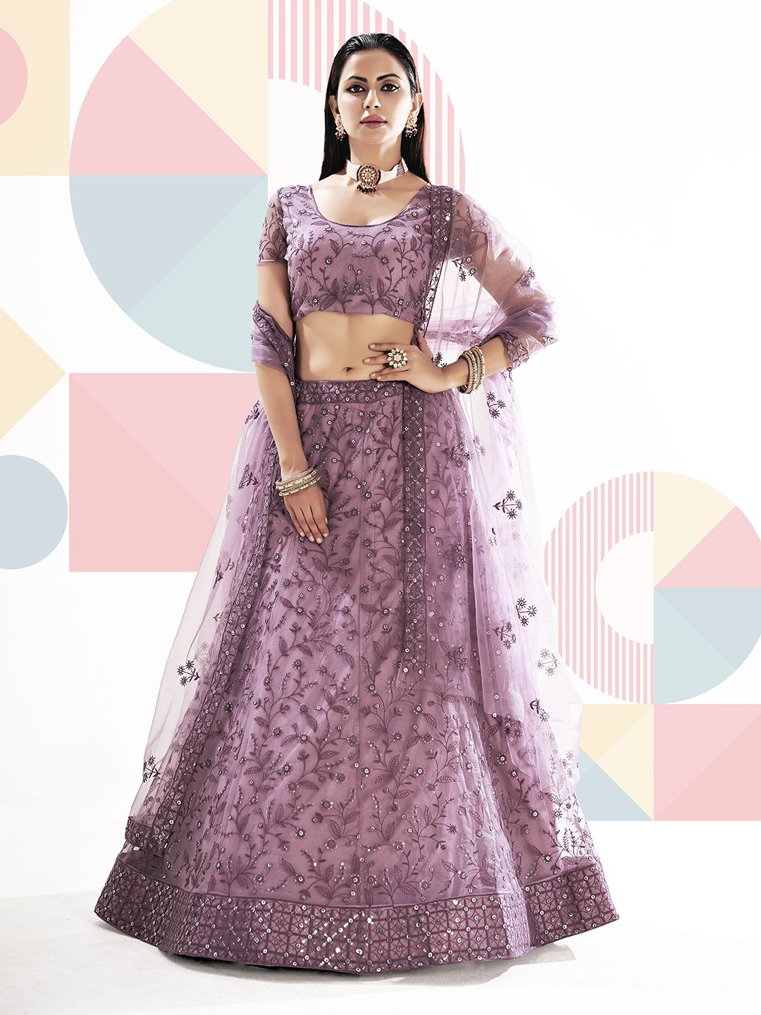 Shee Star Embroidered Sequinned Semi-Stitched Lehenga & Unstitched Blouse With Dupatta, Pink
Shee Star Embroidered Sequinned Semi-Stitched Lehenga & Unstitched Blouse With Dupatta, Pink