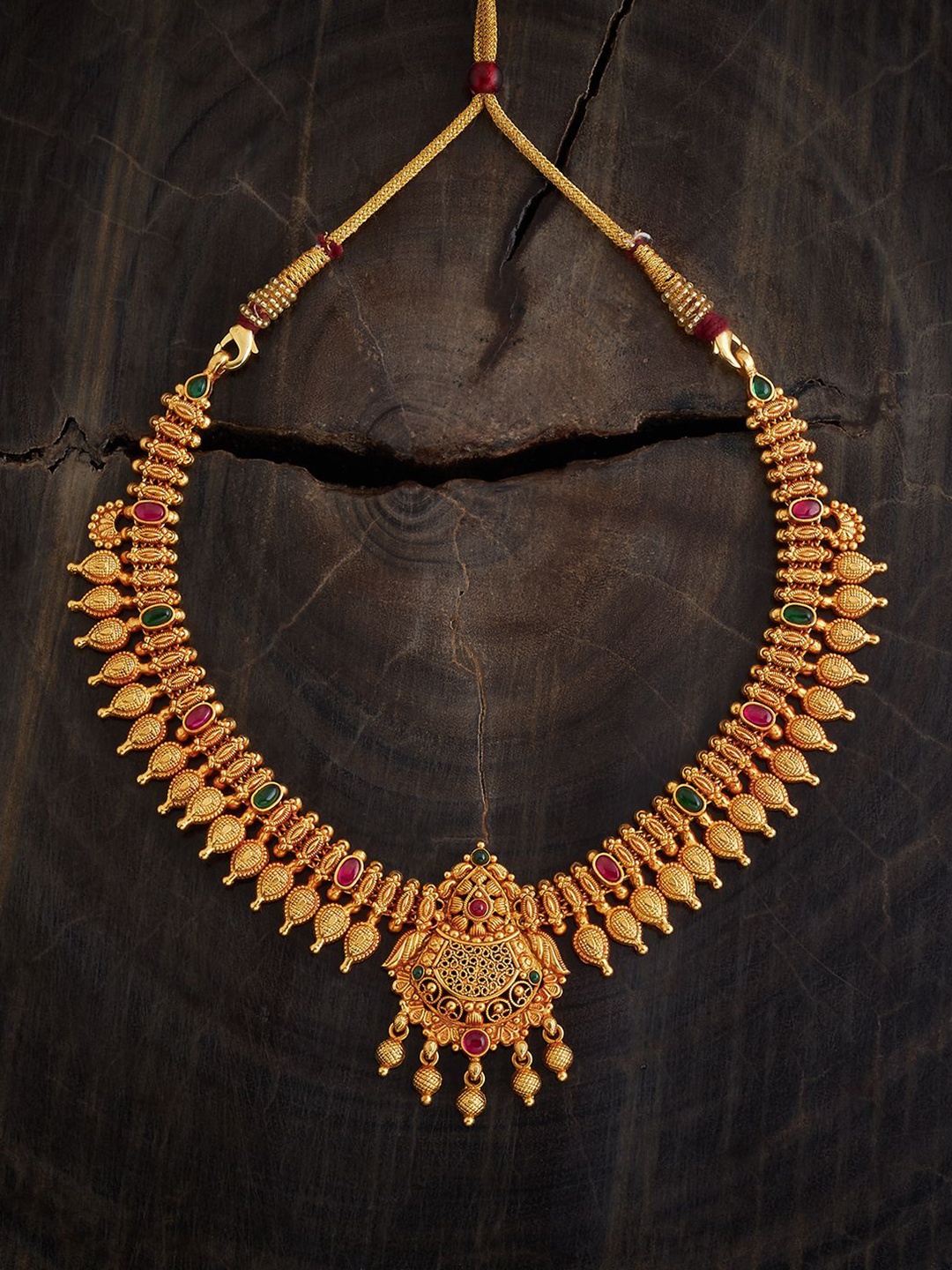 Kushal's Fashion Jewellery 92.5 Pure Silver Gold-Plated Stone Studded Temple Necklace
Kushal's Fashion Jewellery 92.5 Pure Silver Gold-Plated Stone Studded Temple Necklace