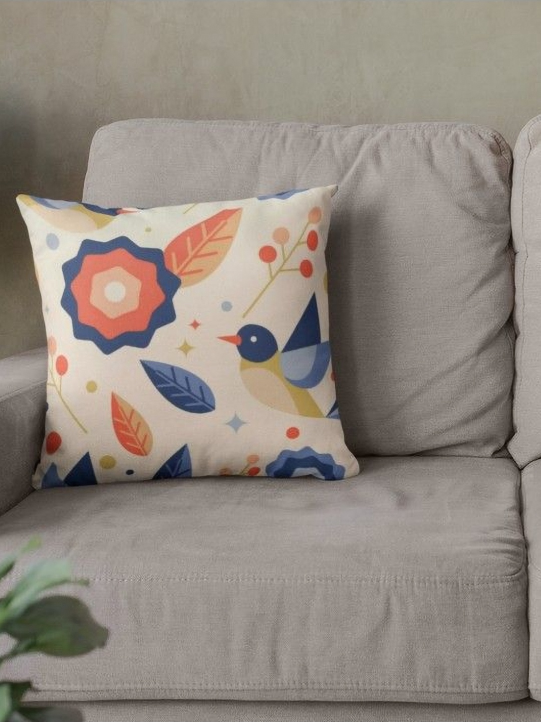 THEYAYACAFE Blue & Cream-Coloured 2 Pieces Floral Printed Velvet Square Cushion Covers
THEYAYACAFE Blue & Cream-Coloured 2 Pieces Floral Printed Velvet Square Cushion Covers