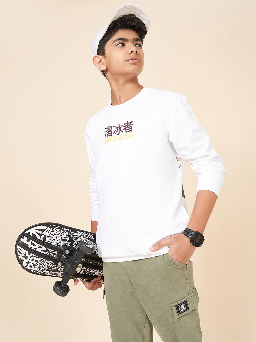 Coolsters by Pantaloons Boys Graphic Printed Round Neck Pure Cotton Sweatshirt, White
Coolsters by Pantaloons Boys Graphic Printed Round Neck Pure Cotton Sweatshirt, White