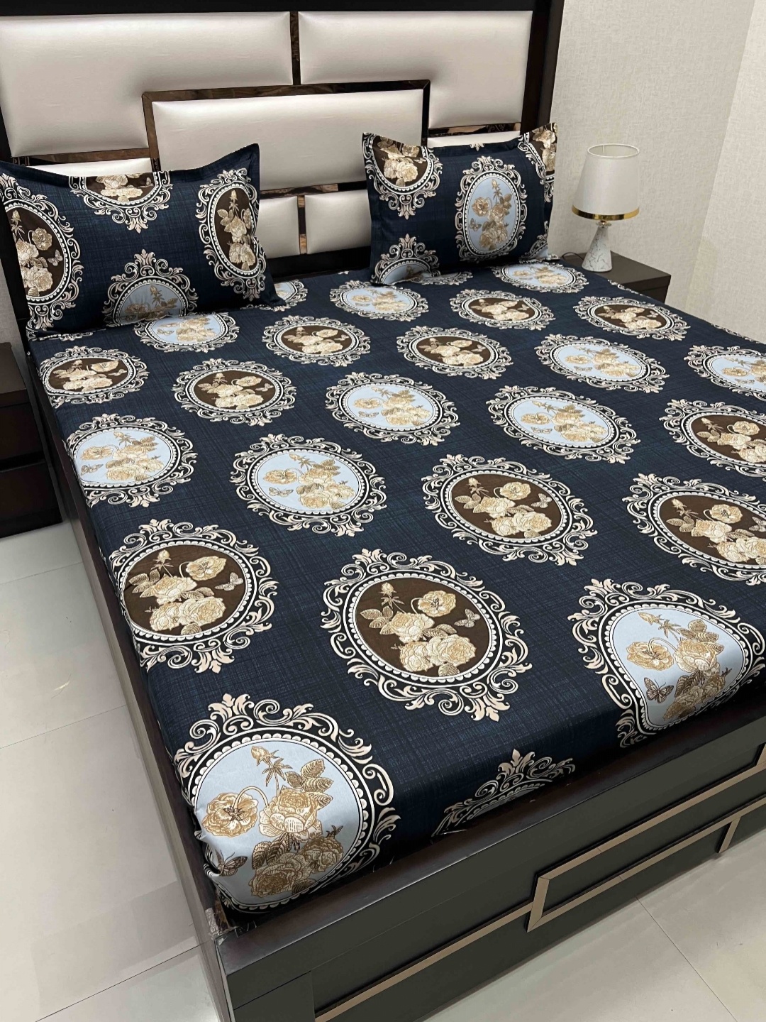 Pure Decor Amulya Blue Ethnic Motifs 220 TC Microfiber Queen Bedsheet & 2 Pillow Covers
Pure Decor Amulya Blue Ethnic Motifs 220 TC Microfiber Queen Bedsheet & 2 Pillow Covers