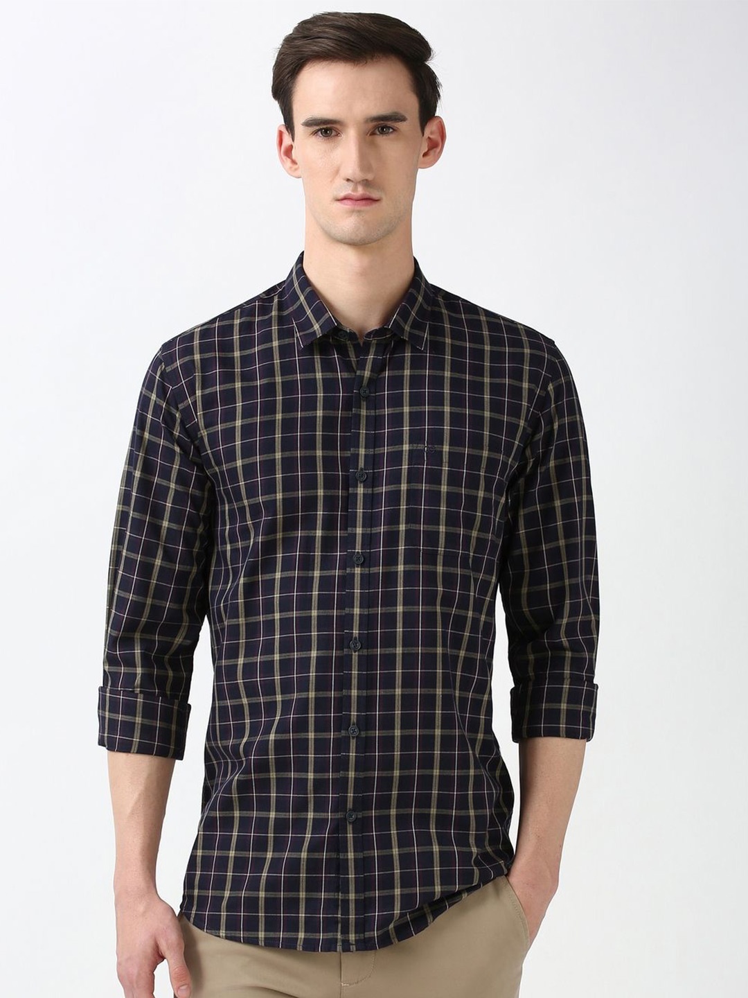 Peter England Casuals Men Spread Collar Checked Cotton Slim Fit Casual Shirt, Purple
Peter England Casuals Men Spread Collar Checked Cotton Slim Fit Casual Shirt, Purple