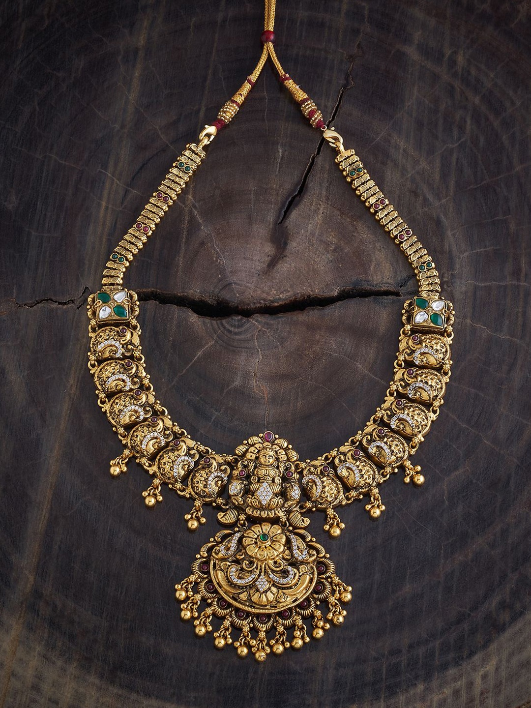 Kushal's Fashion Jewellery 92.5 Pure Silver Gold-Plated Stone Studded Temple Necklace
Kushal's Fashion Jewellery 92.5 Pure Silver Gold-Plated Stone Studded Temple Necklace
