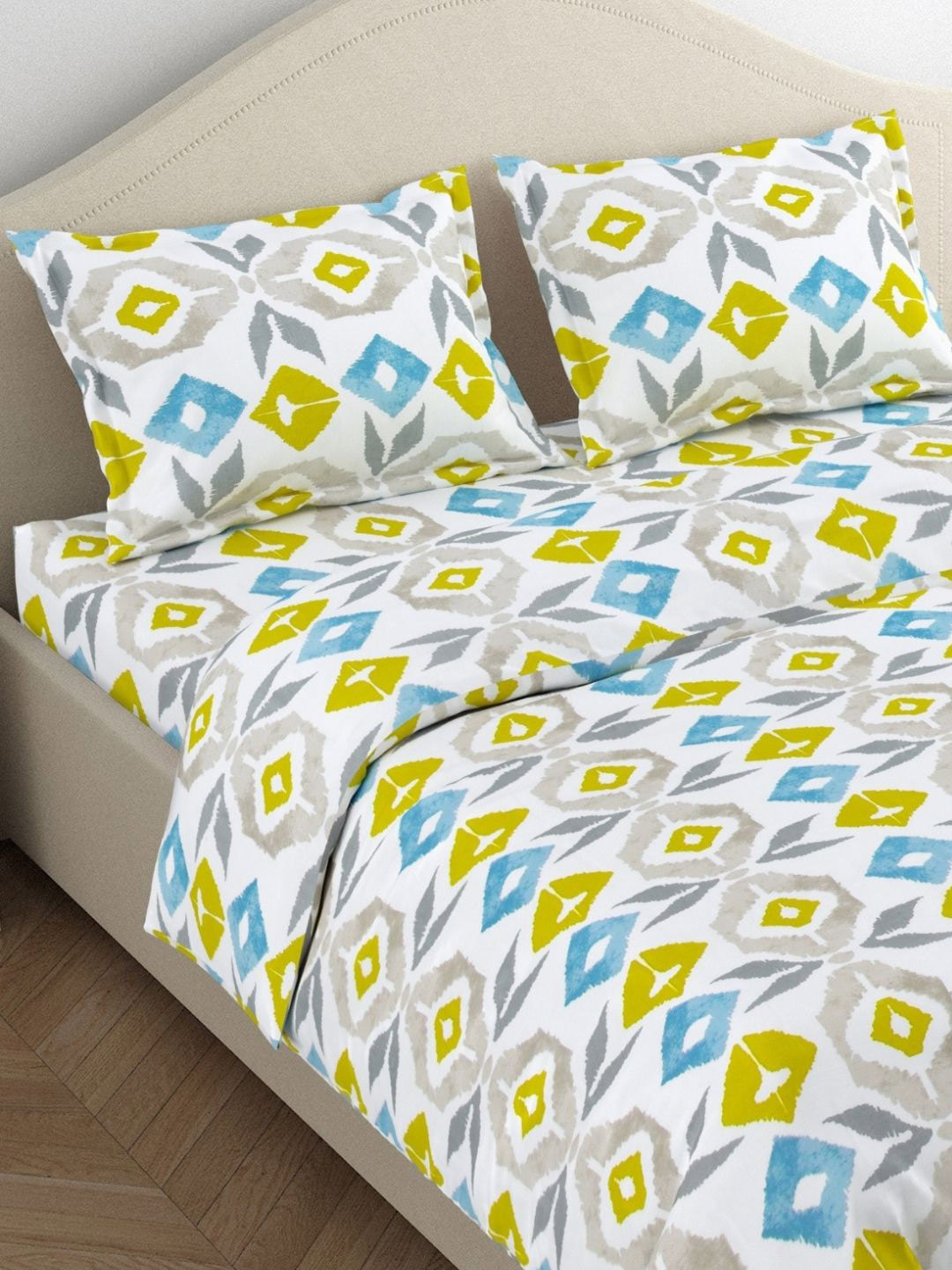 haus & kinder White & Grey Printed 186 TC Pure Cotton King Bedsheet With 2 Pillow Covers
haus & kinder White & Grey Printed 186 TC Pure Cotton King Bedsheet With 2 Pillow Covers