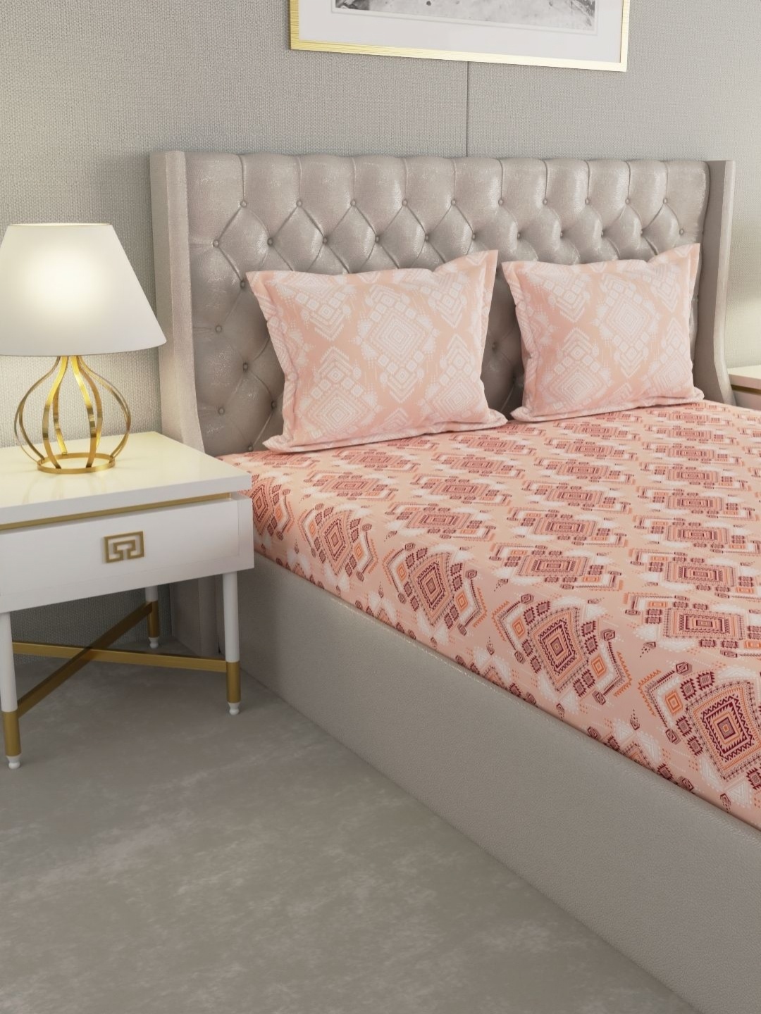 Raymond Home Shubham Orange Printed Cotton 120 TC King Bedsheet With 2 Pillow Covers
Raymond Home Shubham Orange Printed Cotton 120 TC King Bedsheet With 2 Pillow Covers