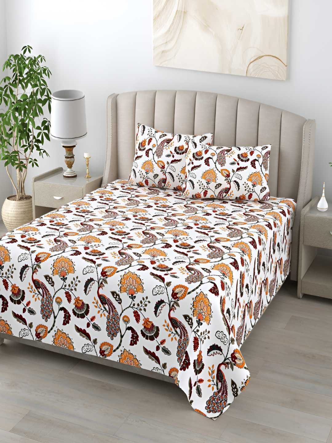 Jinaya's Anokhi White & Yellow Floral 210 TC Pure Cotton King Bedsheet & 2 Pillow Covers
Jinaya's Anokhi White & Yellow Floral 210 TC Pure Cotton King Bedsheet & 2 Pillow Covers