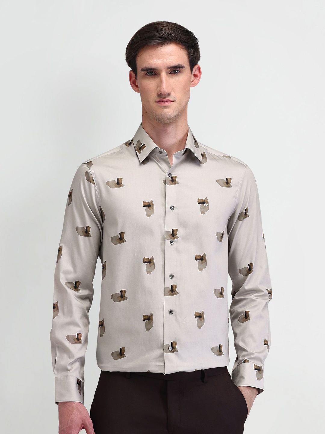 Arrow Men Comfort Spread Collar Conversational Printed Cotton Slim Fit Formal Shirt, Khaki
Arrow Men Comfort Spread Collar Conversational Printed Cotton Slim Fit Formal Shirt, Khaki