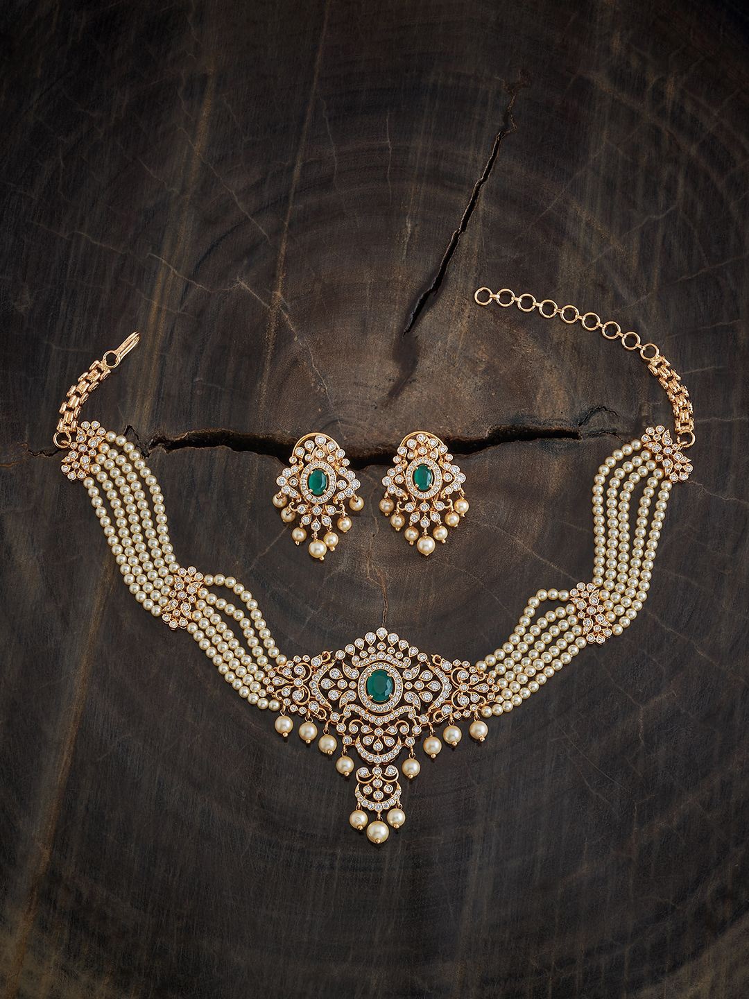 Kushal's Fashion Jewellery Gold-Plated Cubic Zirconia Studded & Beaded Jewellery Set
Kushal's Fashion Jewellery Gold-Plated Cubic Zirconia Studded & Beaded Jewellery Set